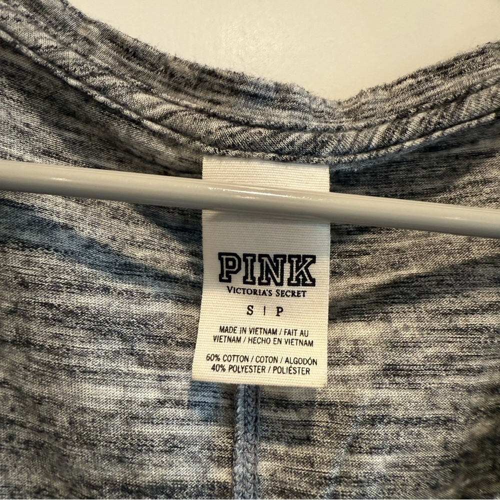 Victoria's Secret Gray and Black V-Neck Tee - Picture 4 of 6